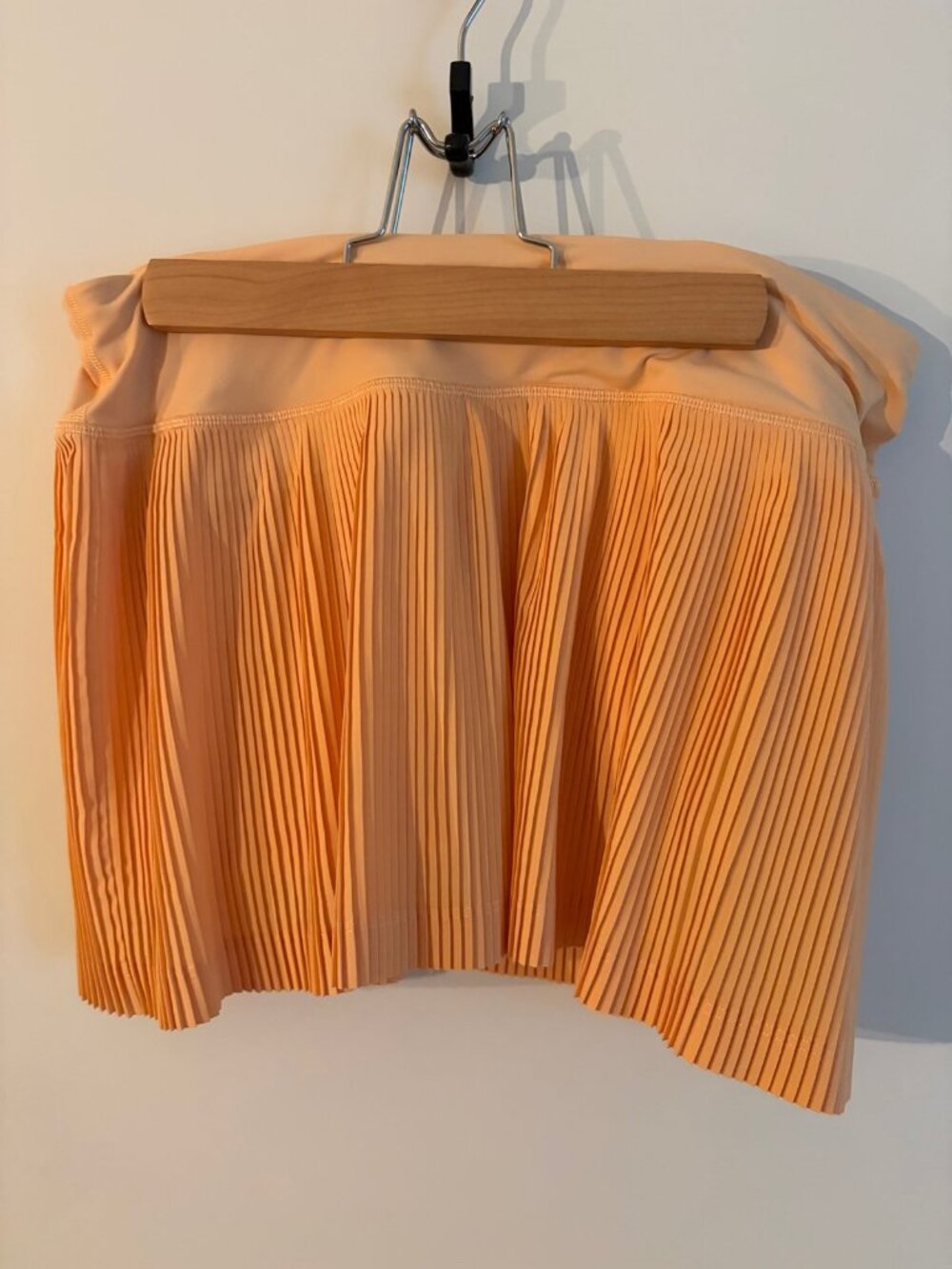 lululemon Pleated Tennis Skirt | Orange Peach | Built-In Shorts | Zip Pocket | 6